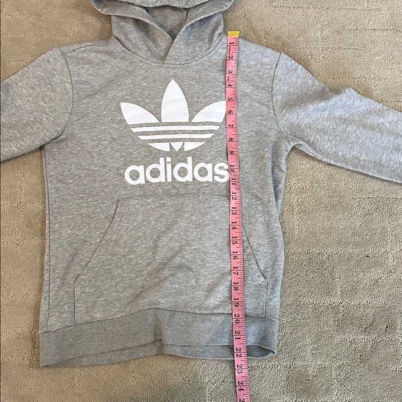 Adidas Boys Gray Hoodie with Logo size medium - Picture 2 of 7